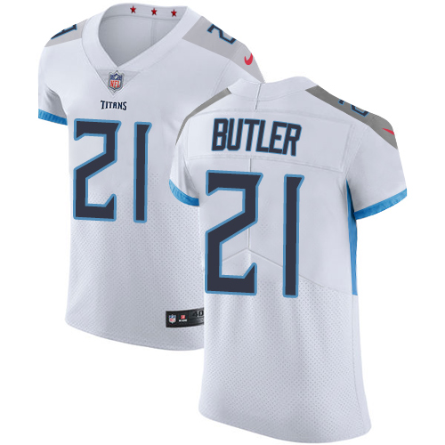 Nike Titans #21 Malcolm Butler White Men's Stitched NFL Vapor Untouchable Elite Jersey